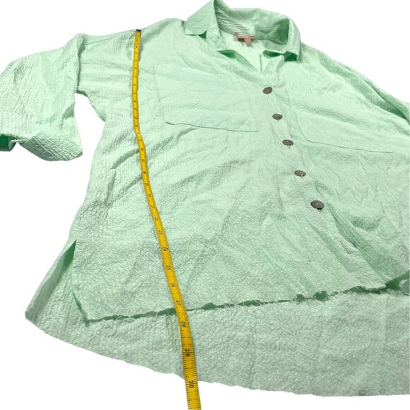Show Me Your Mumu Johns Button Down Shirt Green Melon Beach SZ S - Picture 6 of 8